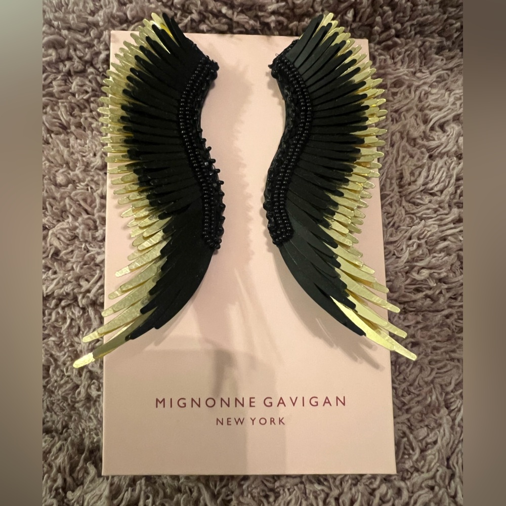 Mignonne Gavigan Madeline Earrings Black & Gold